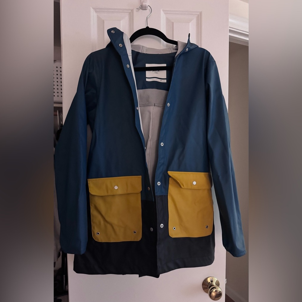 Herschel Supply Company Blue Jacket with Mustard Pockets